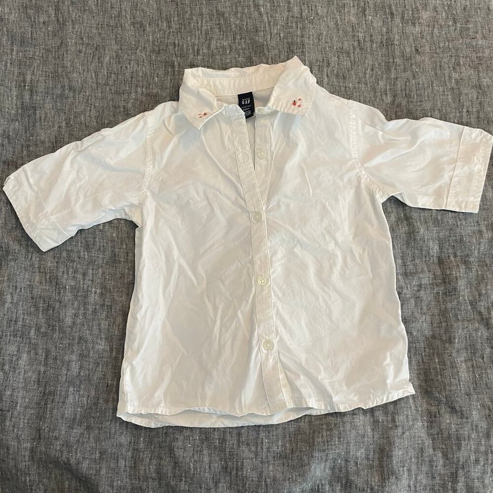baby Gap Toddler Girls White Button Down Shirt